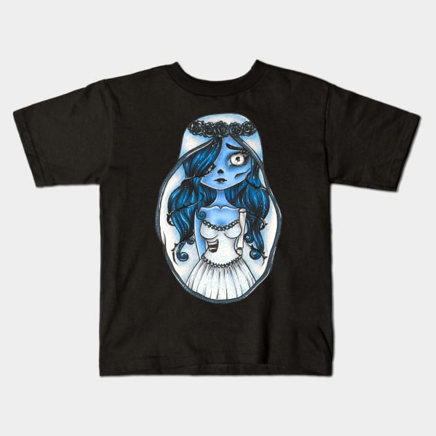 Corpse Bride Kids T-Shirt by DrawingsInBloom